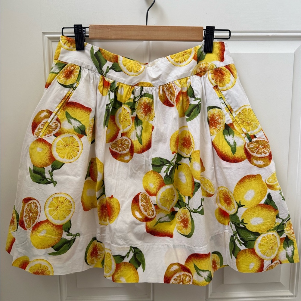 Banana Republic Yellow Citrus A-Line Skirt
